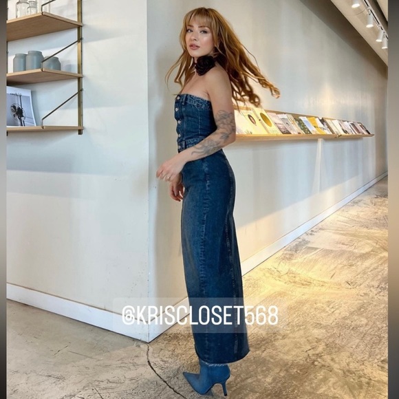 NEW Zara denim midi dress - Picture 5 of 16